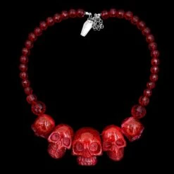 Skull Collection Necklace Red Glitter -Kreepsville Shop JNSCRG 2 daa1bf09 21a8 49fb 9045 2df0d4441e21