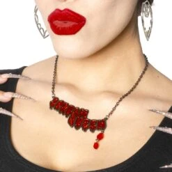 Scream Queen Text Necklace 10 Scream Queen Text Necklace -Kreepsville Shop JNTSQ 4