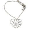 Web Heart Necklace -Kreepsville Shop JNWH