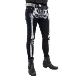 Skeleton Skinny Jeans White Bone -Kreepsville Shop JSLW 2