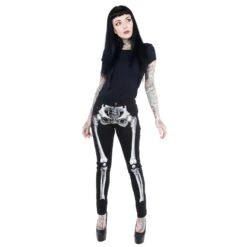 Skeleton Skinny Jeans White Bone -Kreepsville Shop JSLW 4