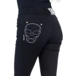 Skeleton Skinny Jeans White Bone -Kreepsville Shop JSLW 6
