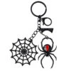 Black Widow Web Charm Keychain -Kreepsville Shop KCCBW