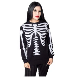 Ribcage Skeleton Bones Sweater -Kreepsville Shop MKWBBW 3