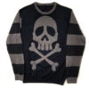 Harlock Skull Grey Striped Sweater -Kreepsville Shop MKWHG e4b657a8 1481 467a 929f 9d225dfcd957