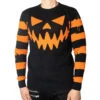 Pumpkin Distressed Striped Sweater -Kreepsville Shop MKWPDS 1