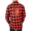 Kreepsville 666 Satanic Circle Red Flannel Shirt -Kreepsville Shop MSFSC