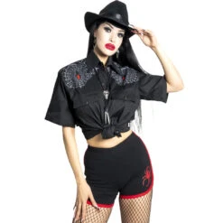 Black Widow Western Shirt -Kreepsville Shop MSWBW 4
