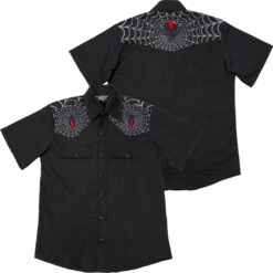 Black Widow Western Shirt -Kreepsville Shop MSWBW 5