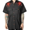 Kreepsville 666 Hellbilly Baphomet Western Shirt Red -Kreepsville Shop MSWHBR
