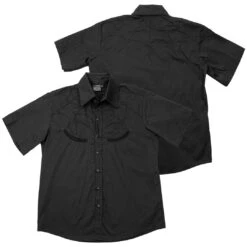 Spiderweb Black Western Shirt -Kreepsville Shop MSWWB 5