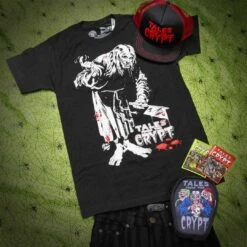 Tales From The Crypt Crypt Keeper Cleaver Tshirt -Kreepsville Shop MTECCKC 3