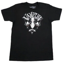 Vampira Bat Wing Crest T-shirt
