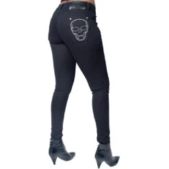 Skeleton Skinny Jeans White Bone -Kreepsville Shop NEW JSLW 2