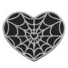 Spiderweb Heart Silver Patch -Kreepsville Shop PSWS