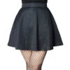 Death Repeat Embossed Skater Skirt -Kreepsville Shop SKDRE