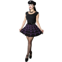 Spiderweb Purple Skater Skirt -Kreepsville Shop SKWP 3 2c1dec17 be6c 47dc b910 1c74f334bd45