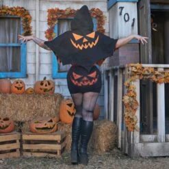Kreepsville 666 Pumpkin Trick Or Treat Mini Skirt -Kreepsville Shop SMPTT 4