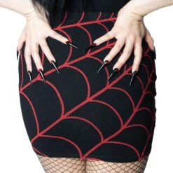 Spiderweb Mini Skirt Red -Kreepsville Shop SMSWR 2 c20787df c986 4270 b49e 25ac080ea3e9