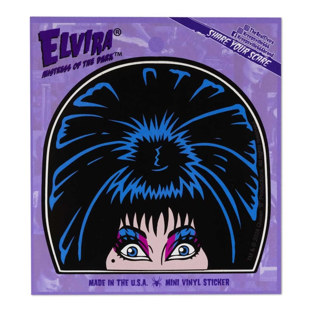 Elvira Peeker Mini Vinyl Sticker 4 Elvira Peeker Mini Vinyl Sticker - Image 2