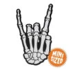 Skeleton Hand Devil Mini Vinyl Sticker -Kreepsville Shop VSMHD