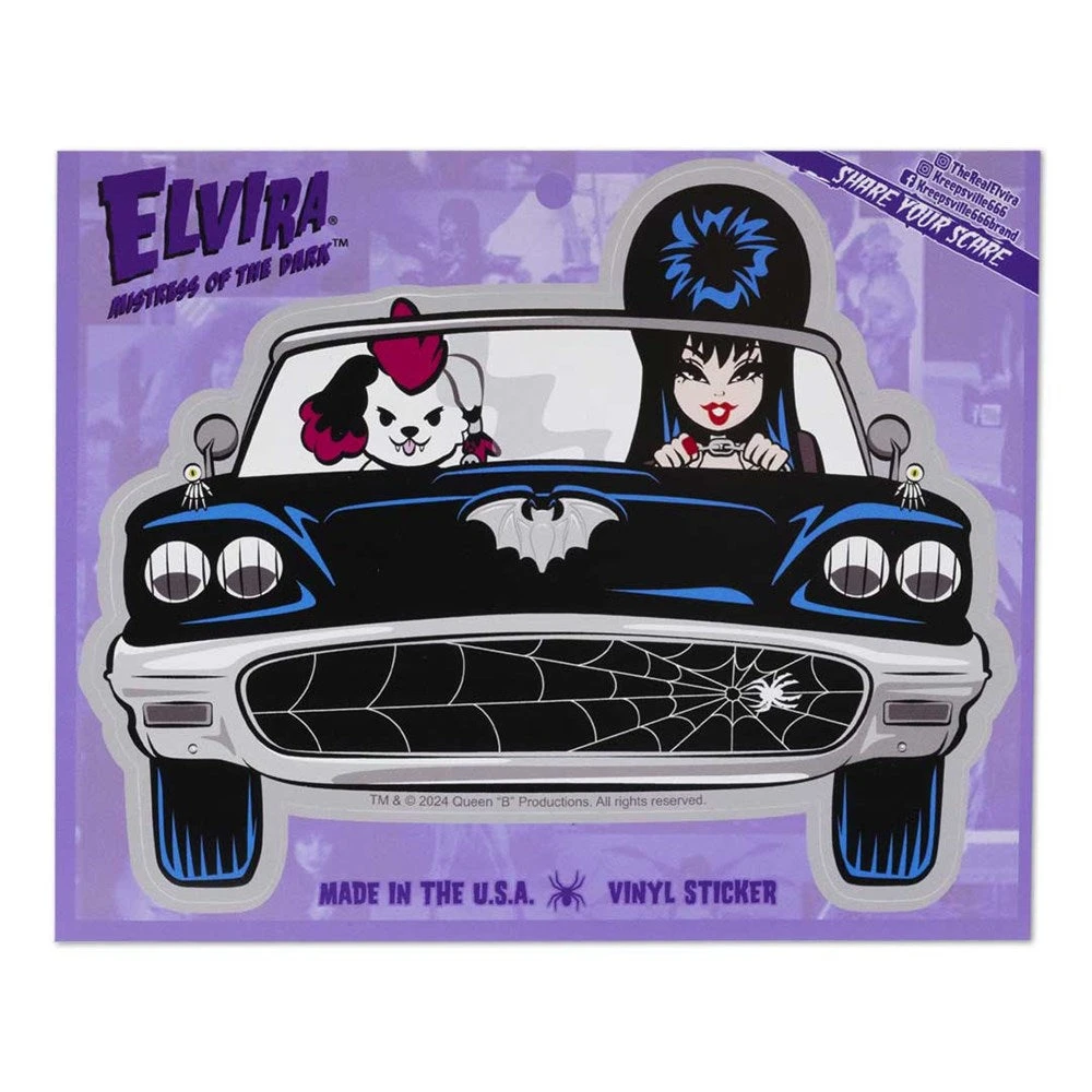 Elvira And Gonk Macabre Mobile Vinyl Sticker 4 Elvira And Gonk Macabre Mobile Vinyl Sticker - Image 2